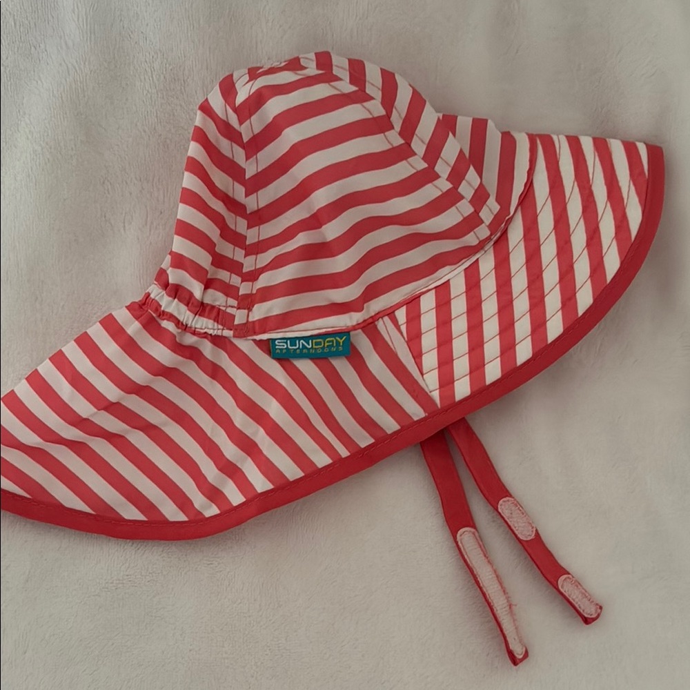 Red and White Striped Swim Hat